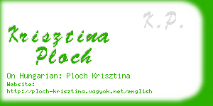 krisztina ploch business card